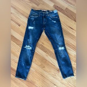 Zara Woman cropped ripped jeans - sz 4